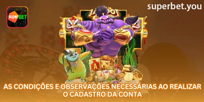 Formulário de cadastro da superbet com dados do titular